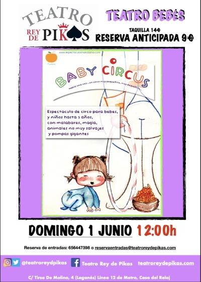 Baby Circus en el Teatro Rey de Pikas 14 2 21