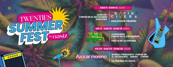 ¡El planazo del verano en Madrid es gratis! Llega el ‘Twenties Summer Fest’ a Oasiz Madrid con David Civera, King África y Azúcar Moreno 1 oasiz-madrid-summer-fest
